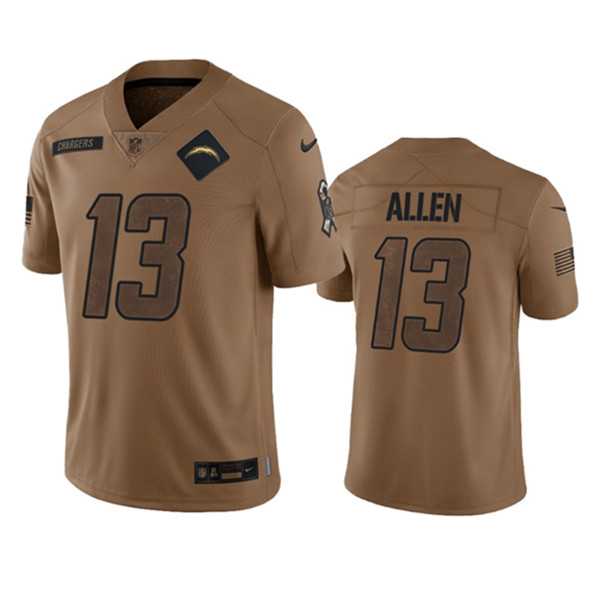 Mens Los Angeles Chargers #13 Keenan Allen 2023 Brown Salute To Service Limited Football Stitched Jersey Dyin